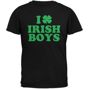 St. Patricks Day - I Shamrock Love Irish Boys Black T-Shirt